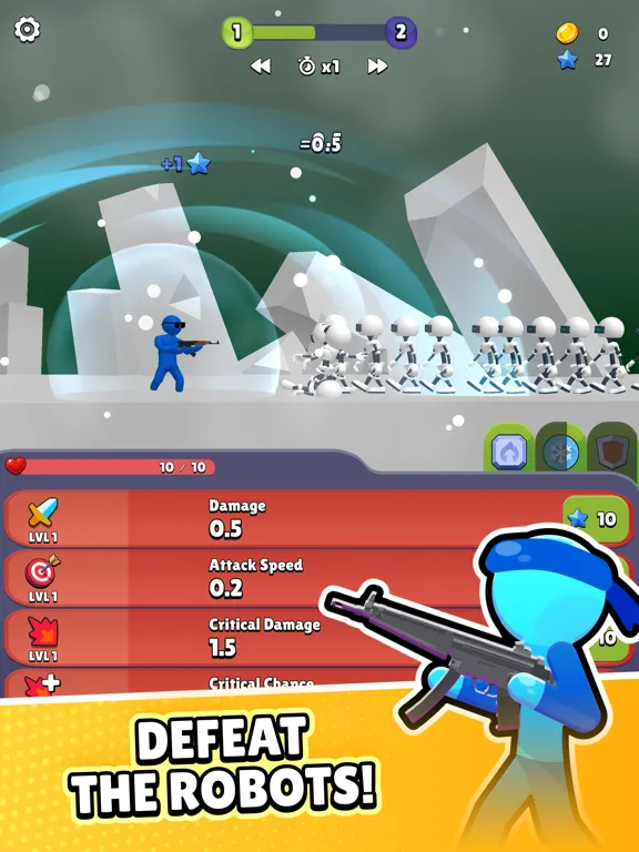 Captures d'écran de AI Rebellion－Stickman Fighting iPad 